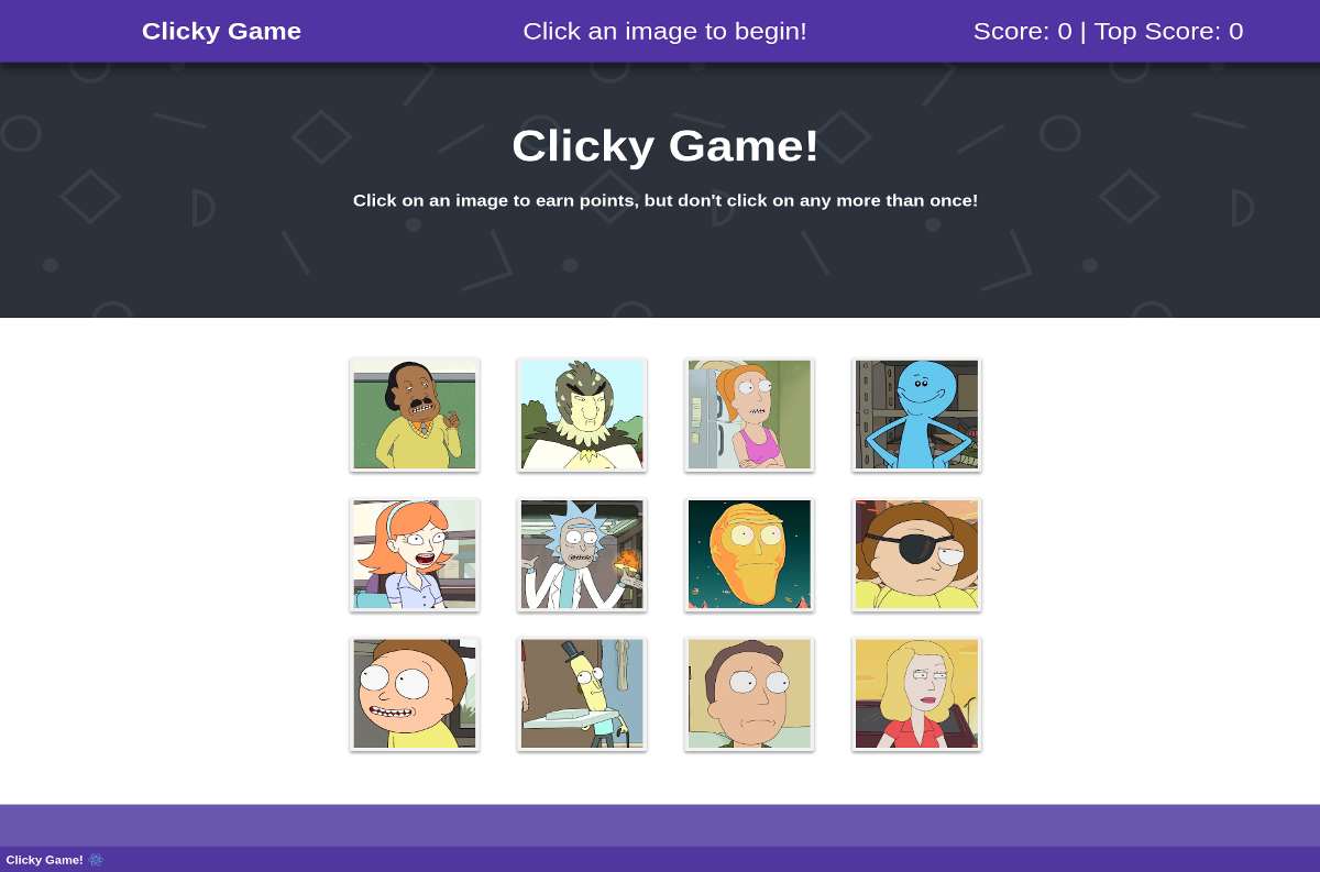 ReactJS Memory Game